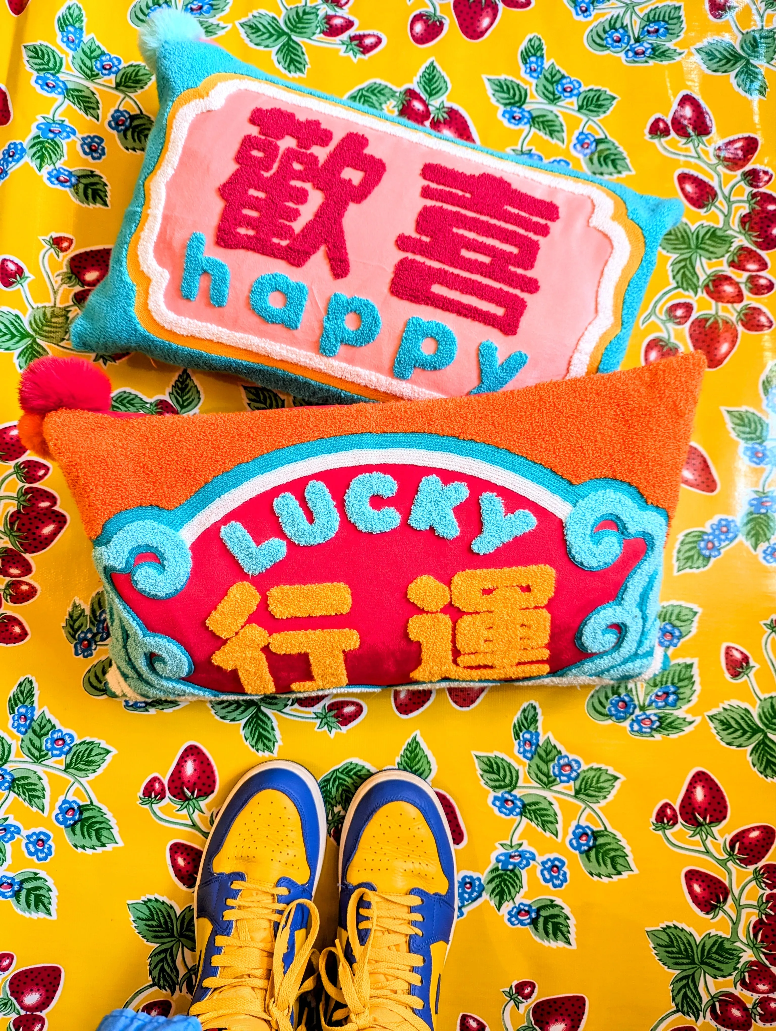 Happy lucky tufty cushions