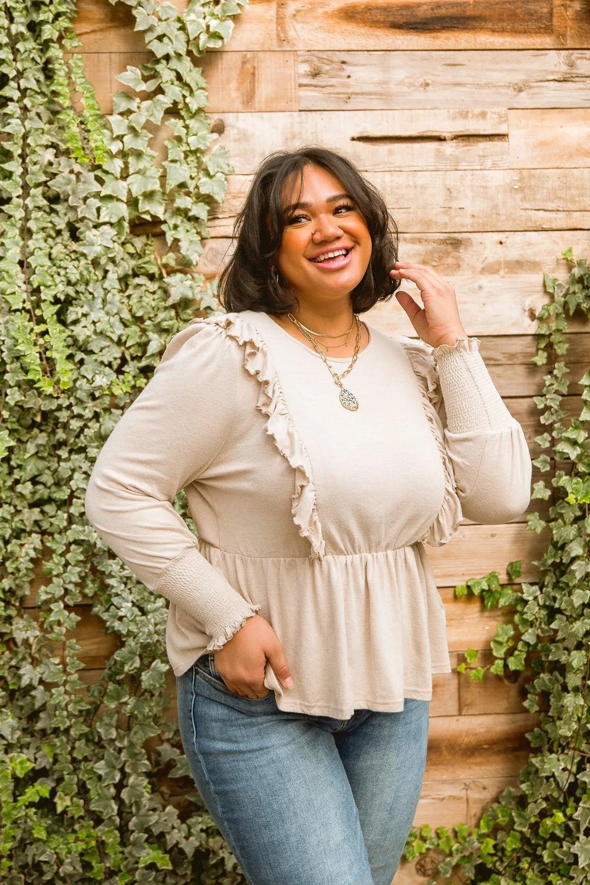 Hazel Blues® | Sweet Confession Top In Seashell