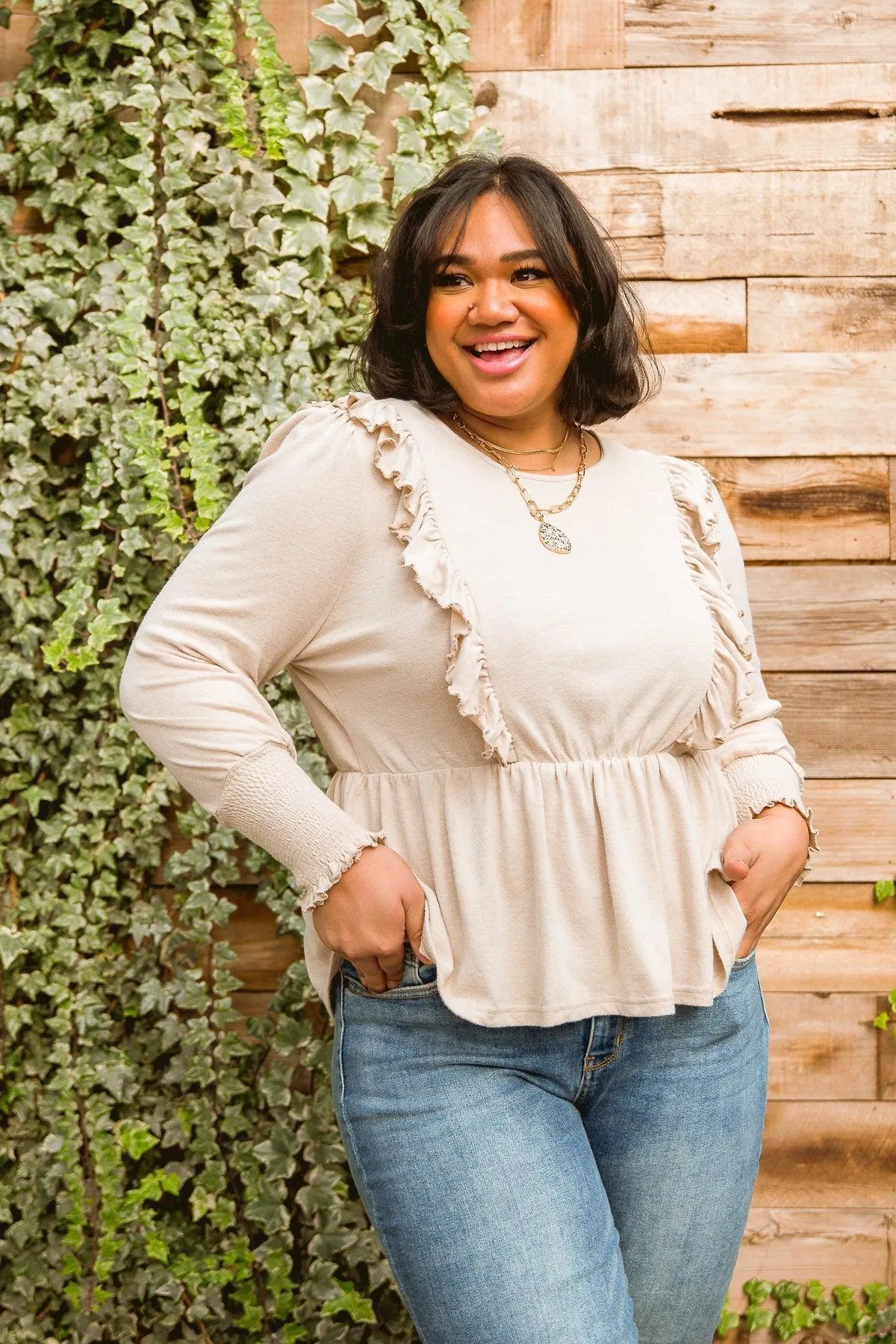 Hazel Blues® | Sweet Confession Top In Seashell