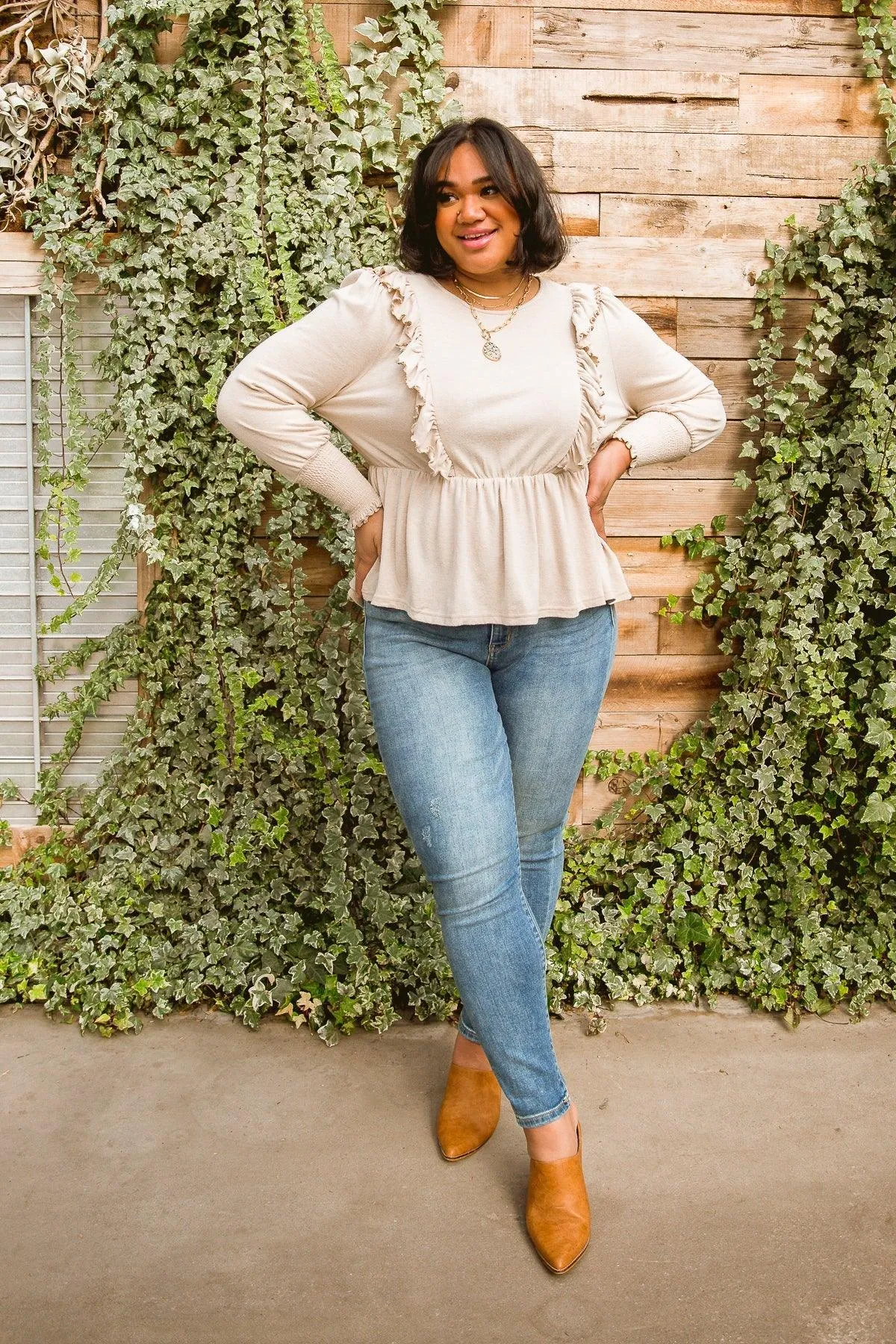 Hazel Blues® | Sweet Confession Top In Seashell