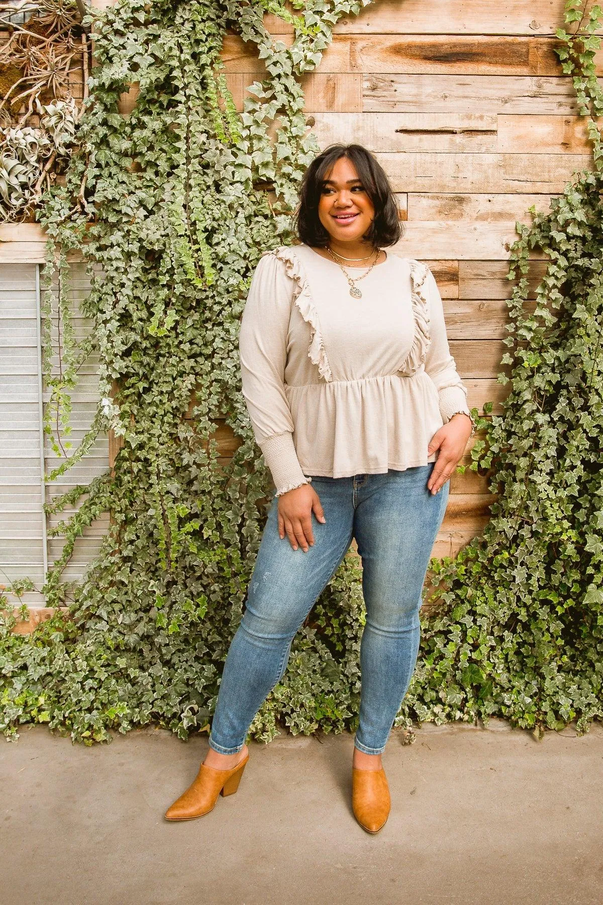 Hazel Blues® | Sweet Confession Top In Seashell