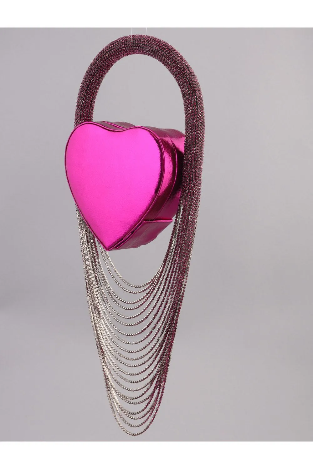 Heart Shaped Bag Pink Clutch
