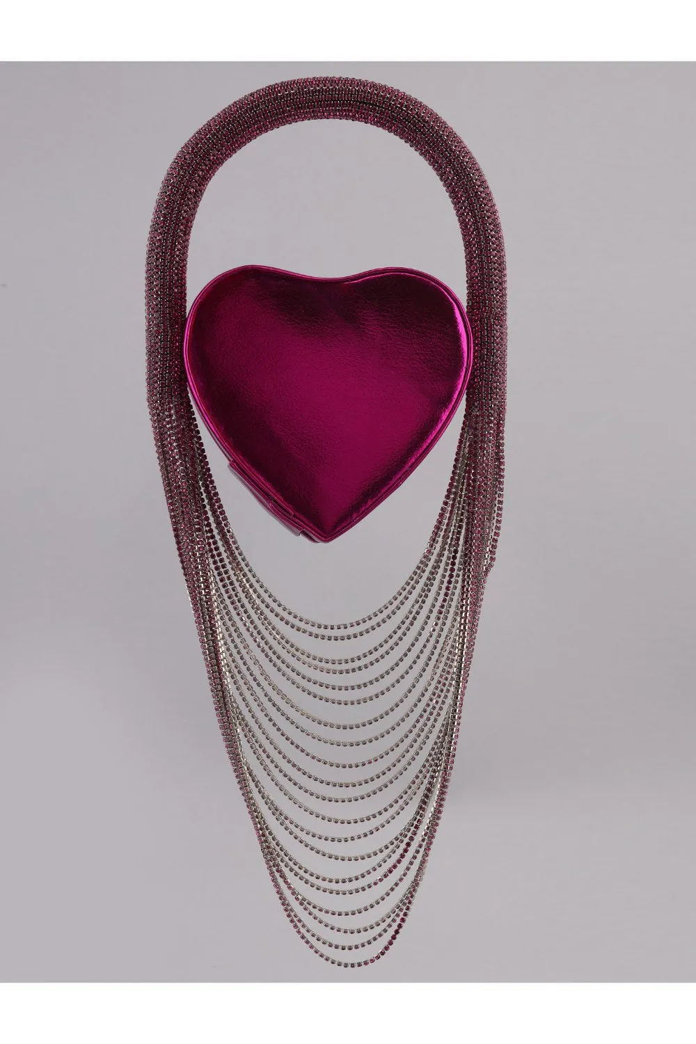 Heart Shaped Bag Pink Clutch