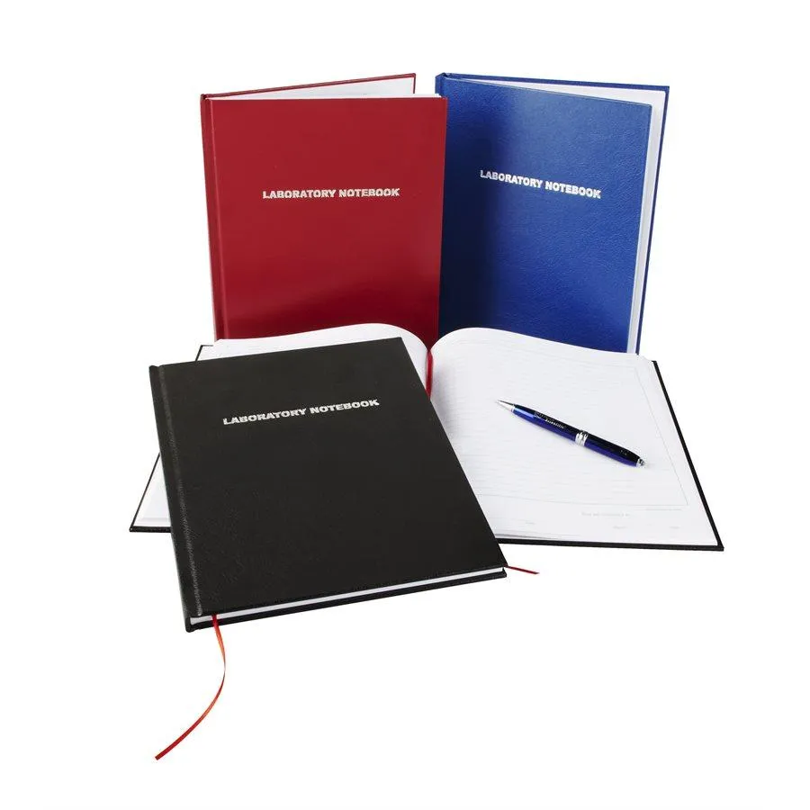 Heathrow Scientific 8610D LABORATORY NOTEBOOKS, 200 pages, red