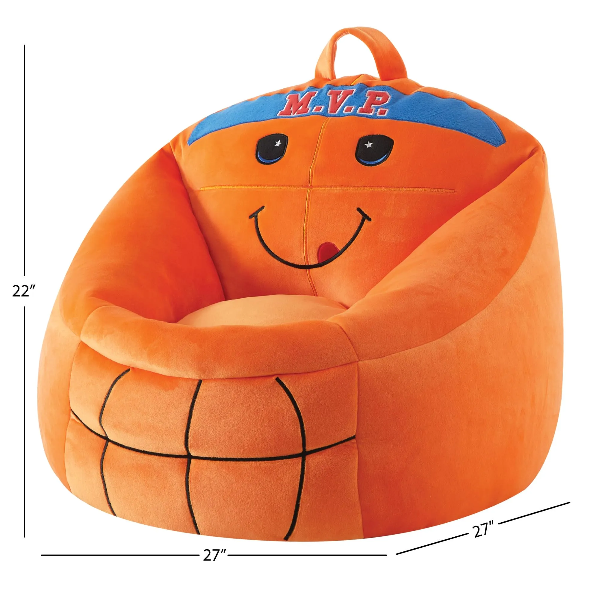 Heritage Kids Micromink Squishy Bean Bag Chair for Kids Ages 3 