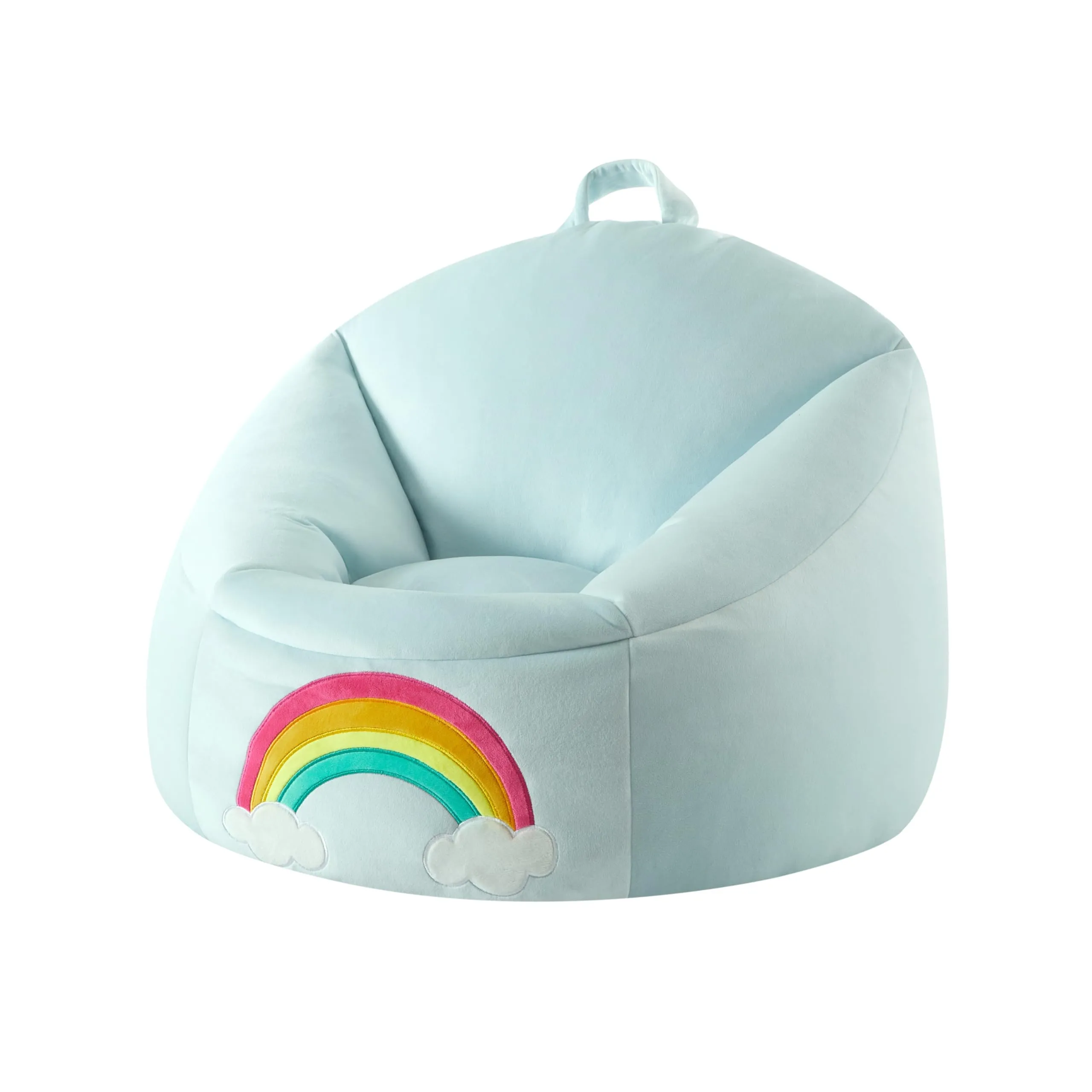 Heritage Kids Micromink Squishy Bean Bag Chair for Kids Ages 3 