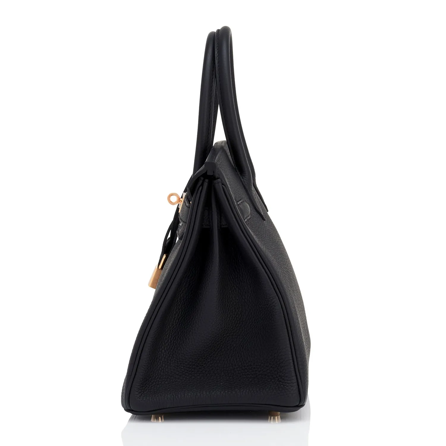 Hermes Black Birkin 30 Togo Rose Gold Hardware