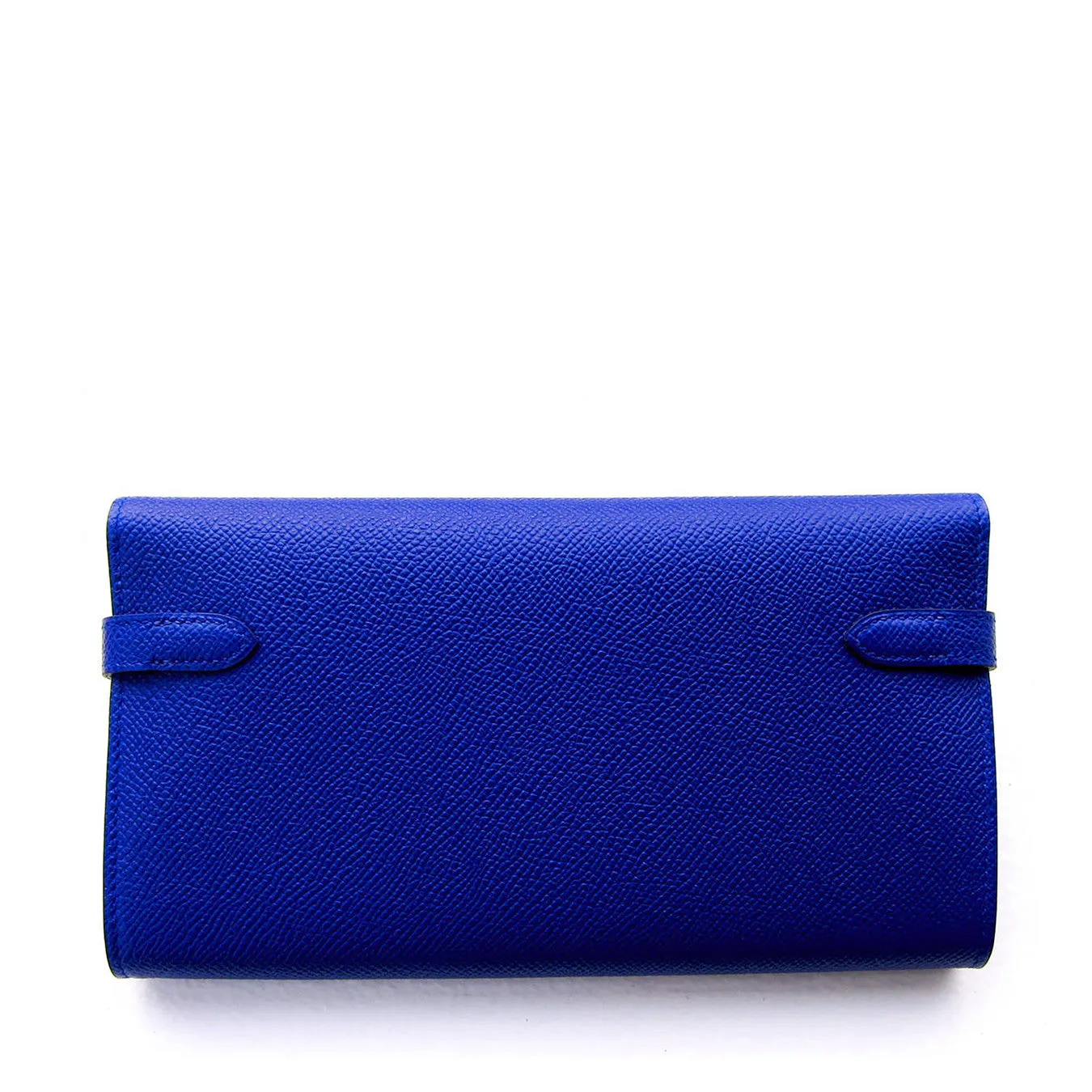Hermes Blue Electric Epsom Kelly Long Wallet PHW Adore