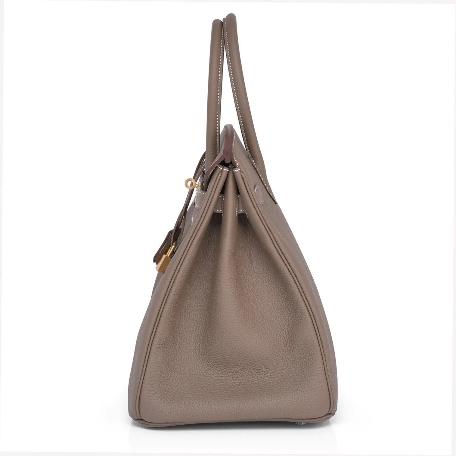 Hermes Etoupe Togo 35cm Birkin Gold Hardware