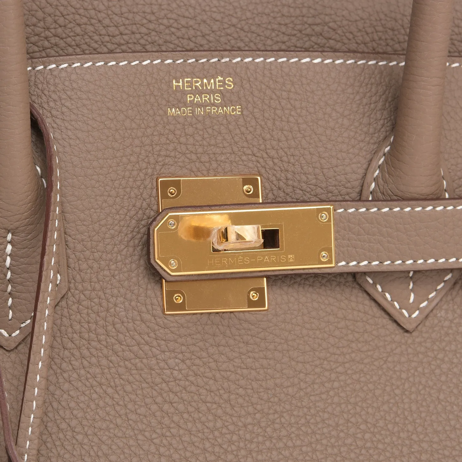 Hermes Etoupe Togo 35cm Birkin Gold Hardware
