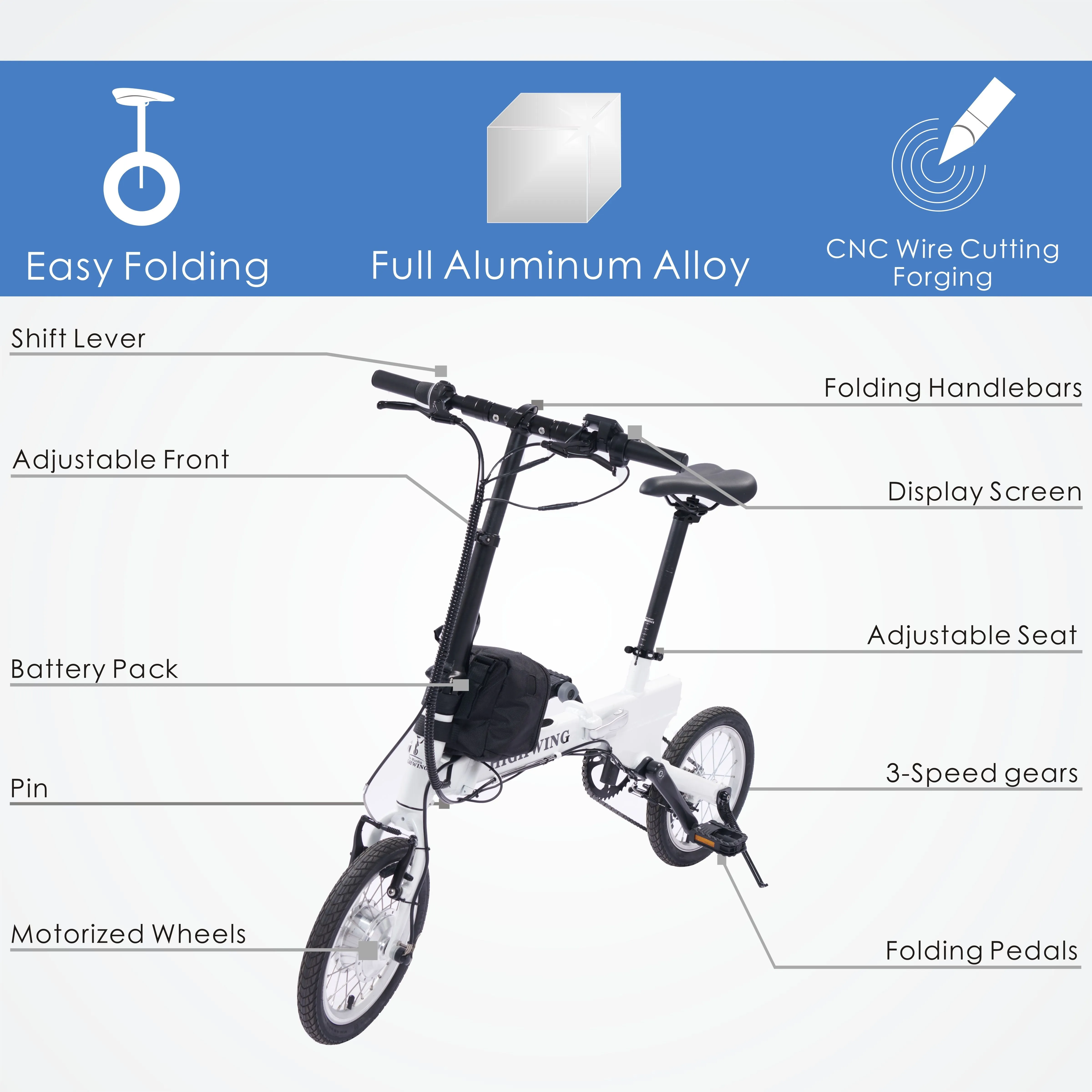 HIGHWING Folding E-bike E6 14"