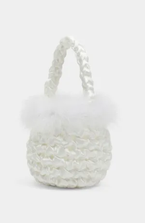 Hive Bag with Feather Trim
