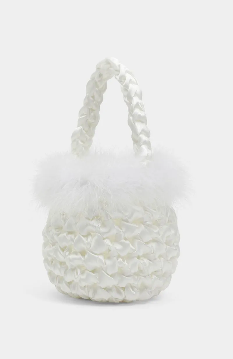 Hive Bag with Feather Trim