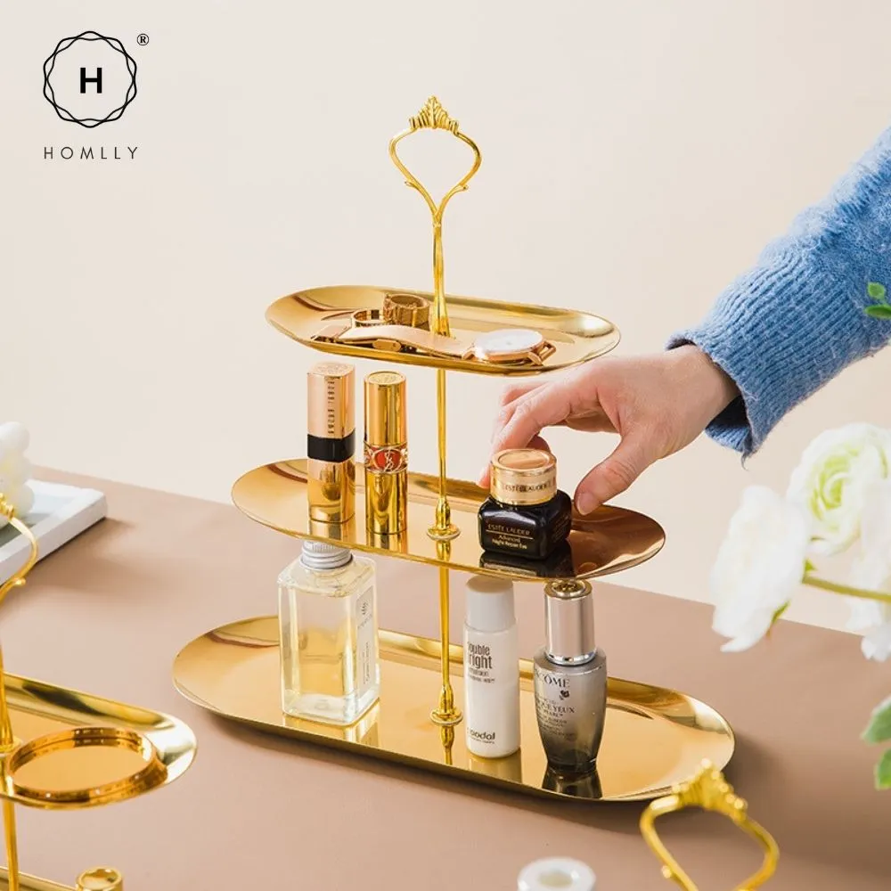 Homlly Keii Gold 2/3 Tier Jewelry keys Tray Holder