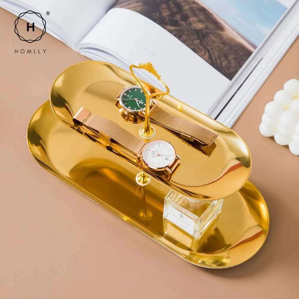 Homlly Keii Gold 2/3 Tier Jewelry keys Tray Holder