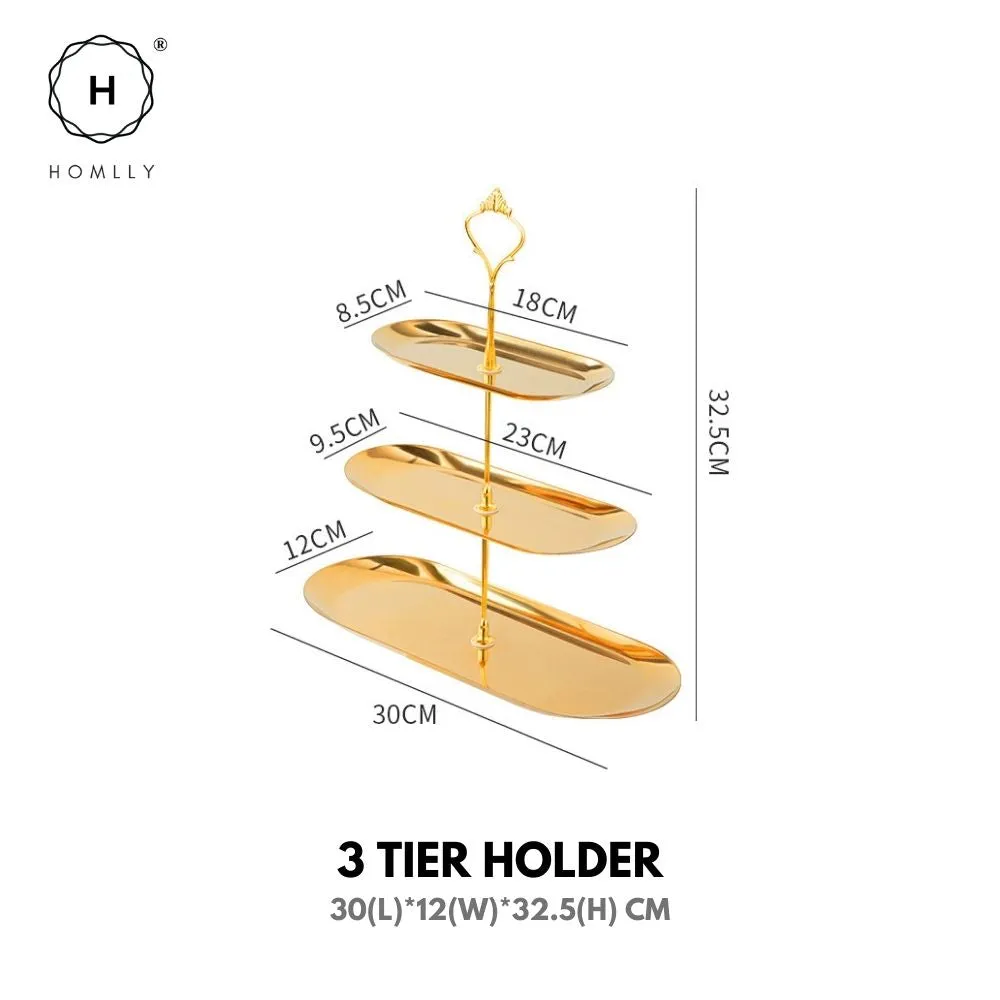 Homlly Keii Gold 2/3 Tier Jewelry keys Tray Holder