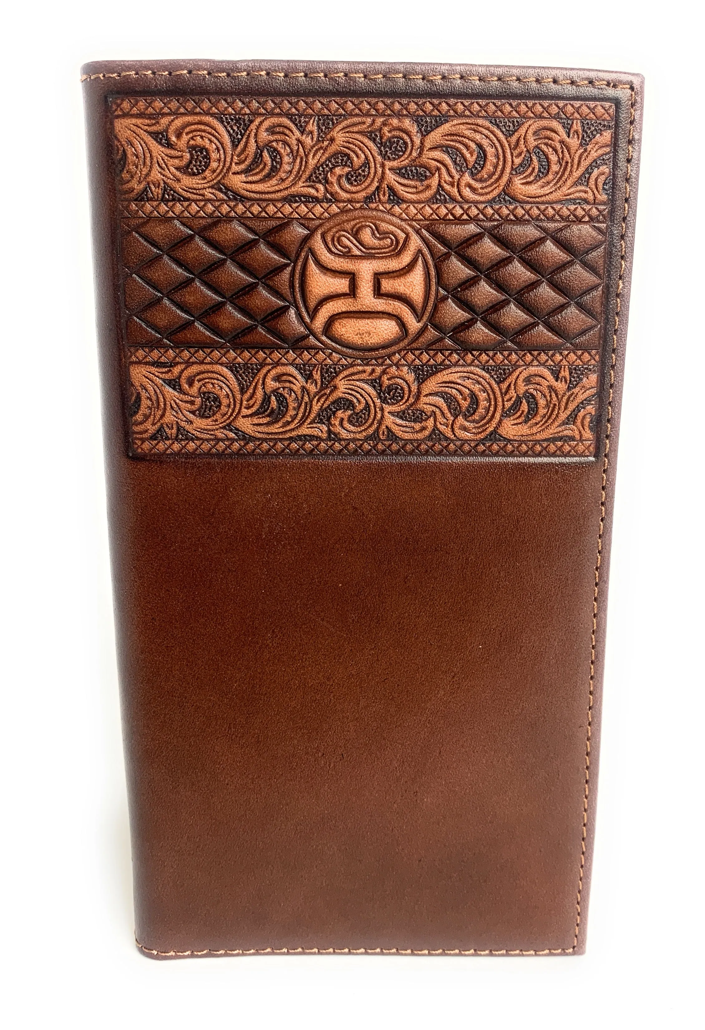 Hooey Signature Rodeo Wallet Brown W/ Tooling - 2095566W7