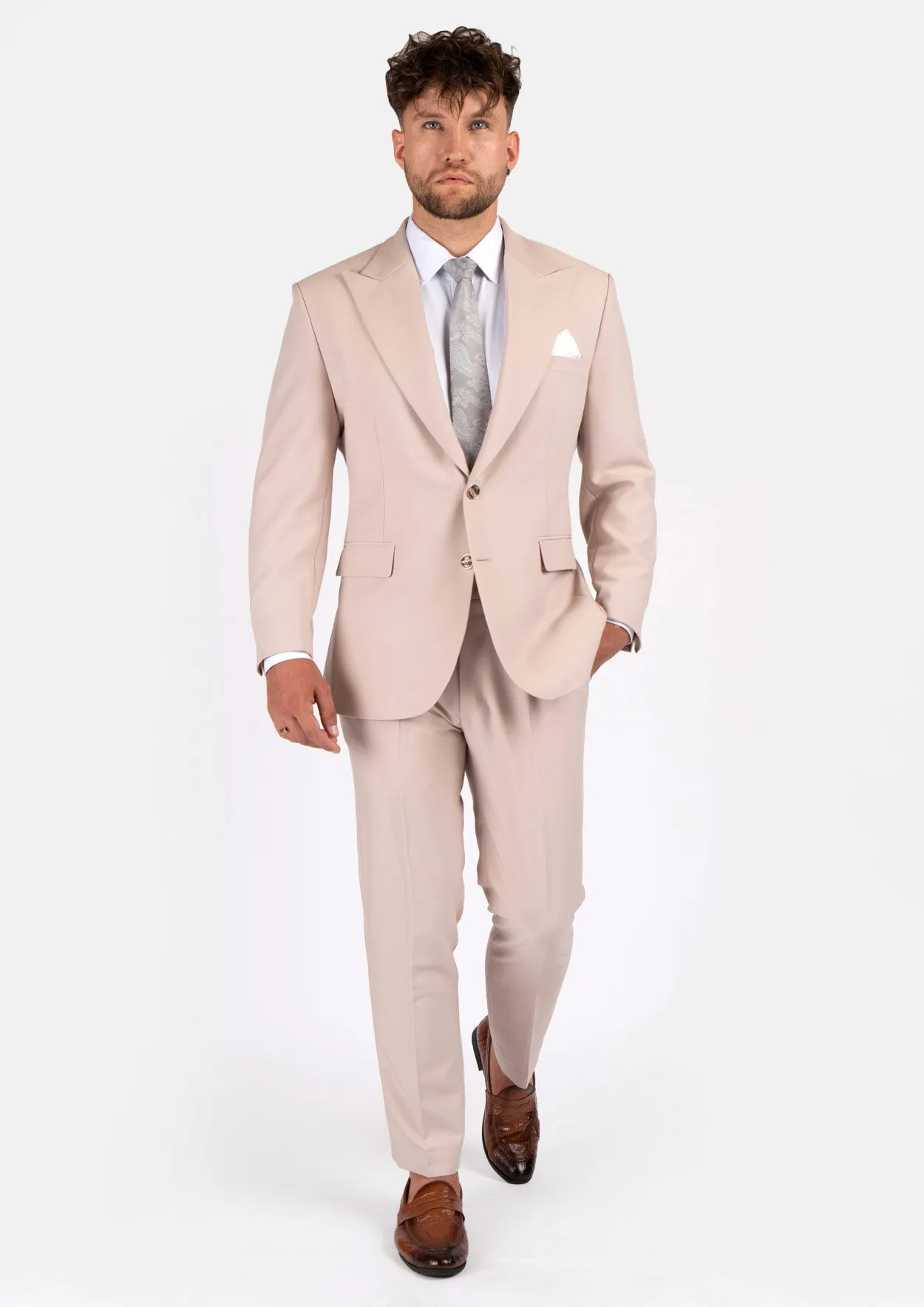 Hudson Champagne Stretch Suit