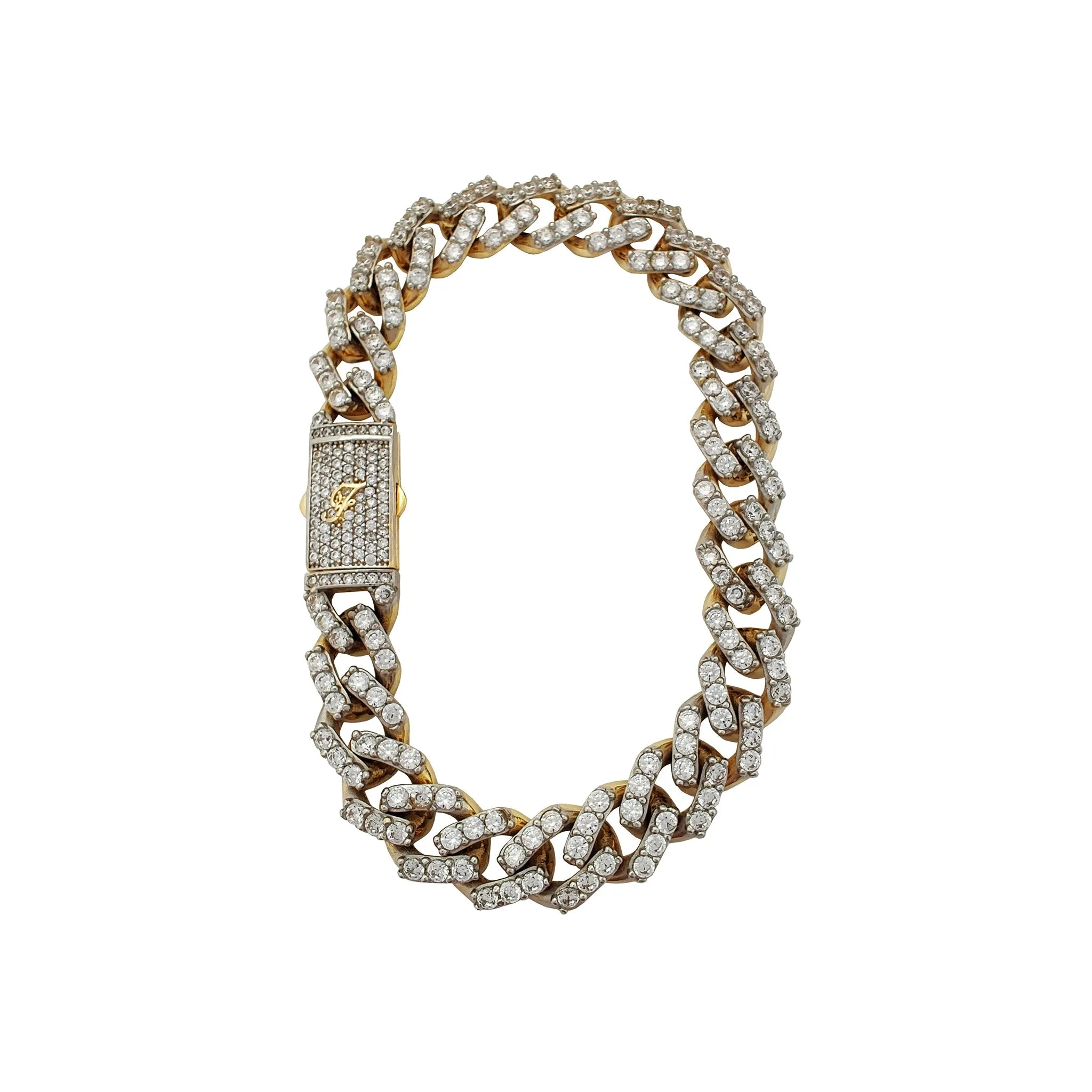 Iced-Out Monaco Cuban Bracelet (14K)