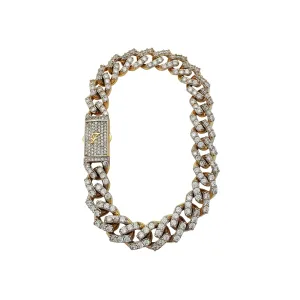 Iced-Out Monaco Cuban Bracelet (14K)