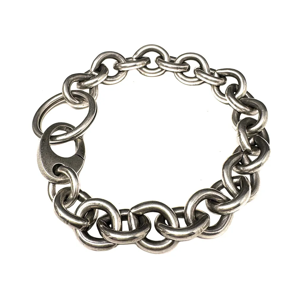 Industrial Sterling Silver Chain Bracelet
