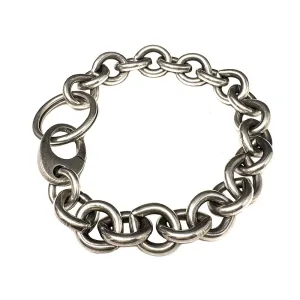 Industrial Sterling Silver Chain Bracelet