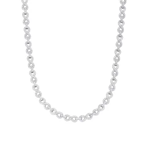 Infinity Link Moissanite Necklace 925 6mm Chain