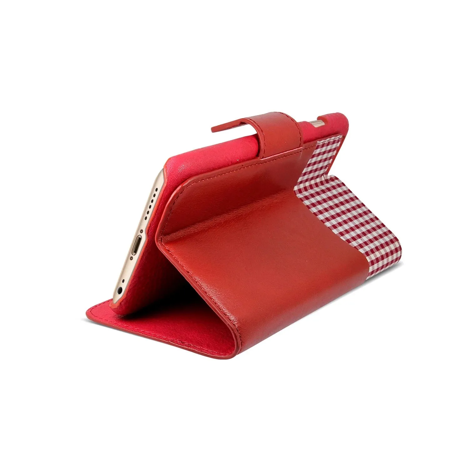iPhone 6 / iPhone 6S Leather Wallet Case [RED]