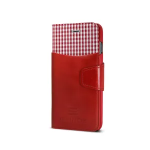 iPhone 6 / iPhone 6S Leather Wallet Case [RED]