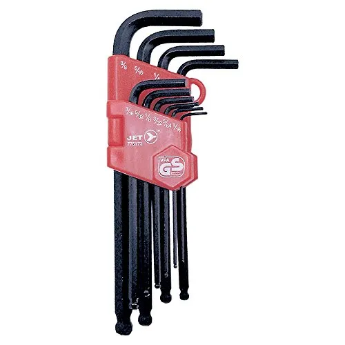 Jet 775173-10-Piece S.A.E. Ball Nose Hex Key Set