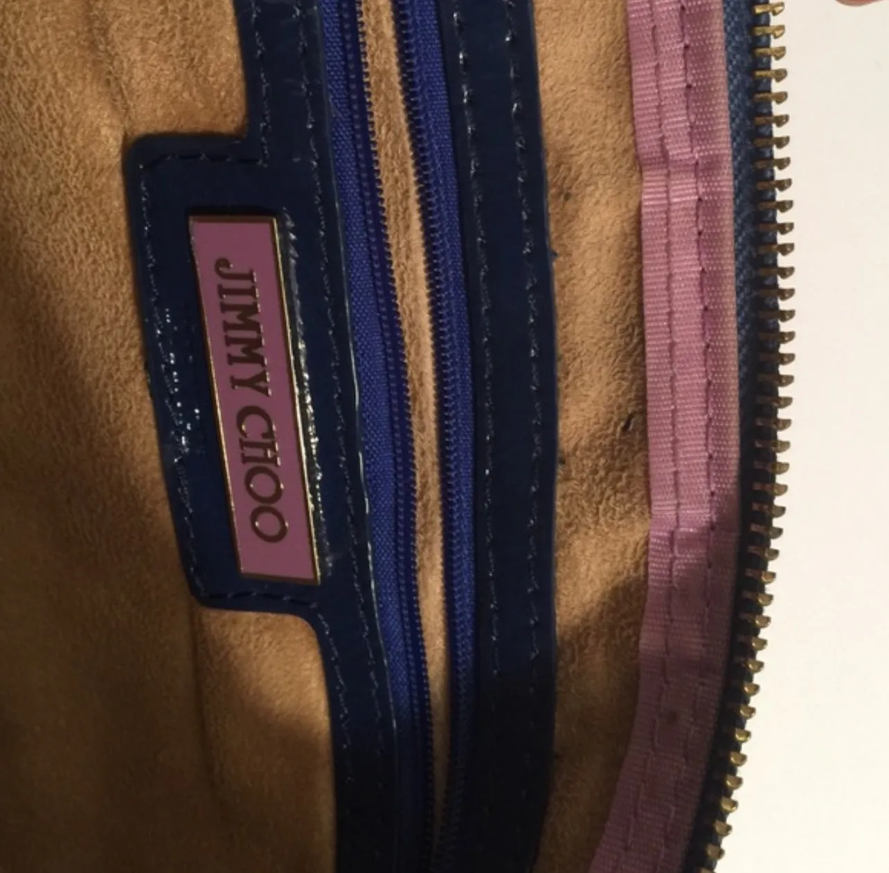 Jimmy Choo Marin Fold Over Clutch -Calfskin Leather