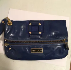 Jimmy Choo Marin Fold Over Clutch -Calfskin Leather