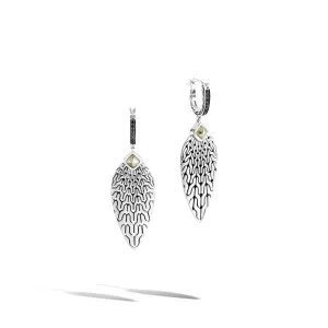 John Hardy Silver Radial Pave Drop Earrings