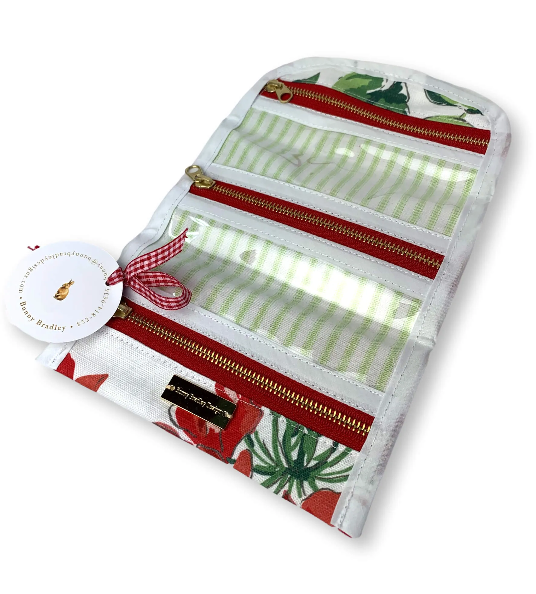 Jules Jewelry Roll in Cottage Grove Print