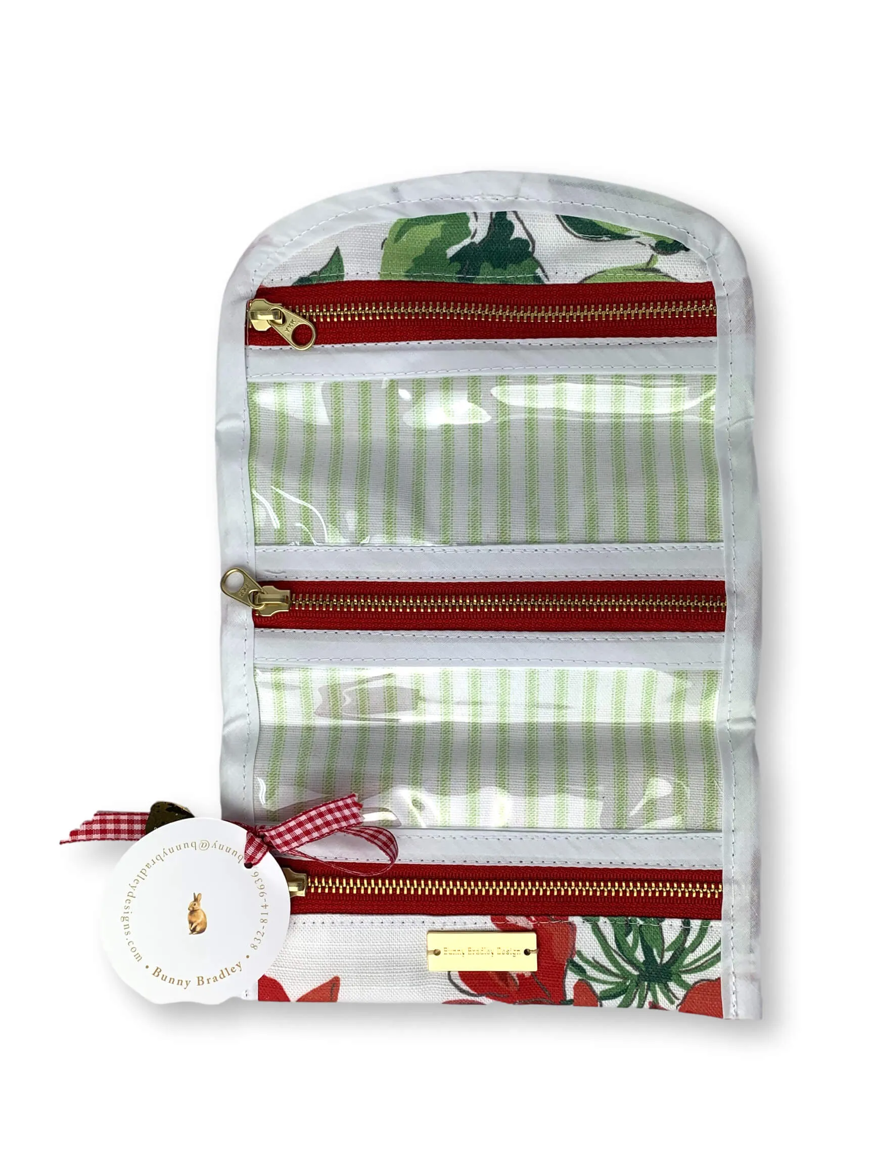 Jules Jewelry Roll in Cottage Grove Print