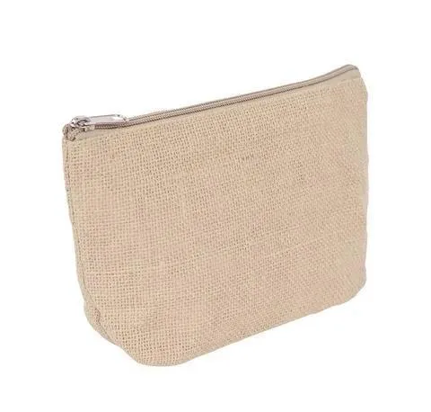 Jute Cosmetic Zipper Bag JT-COS-14x21