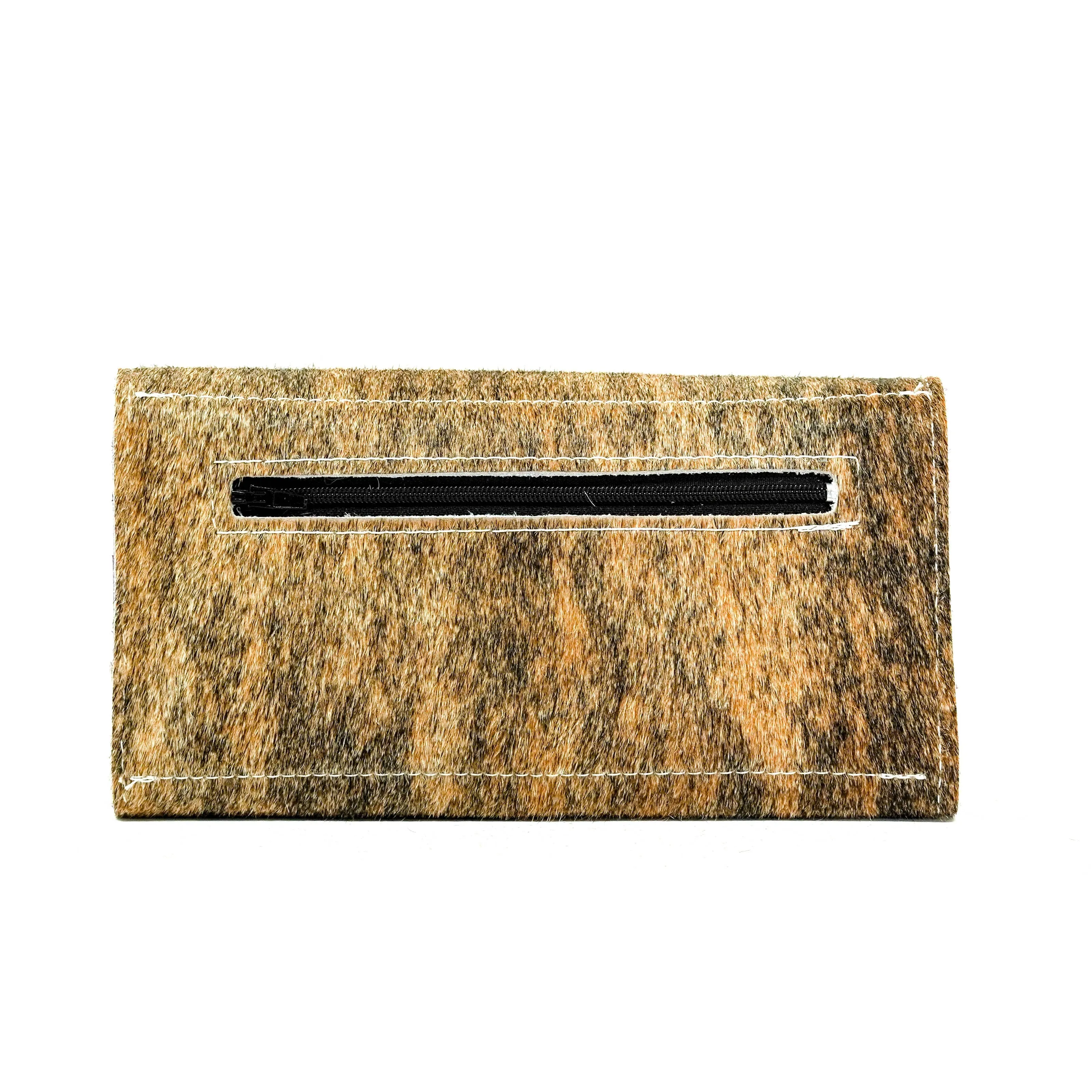 Kacey Wallet - Exotic Brindle w/ Smokeshow Driftwood
