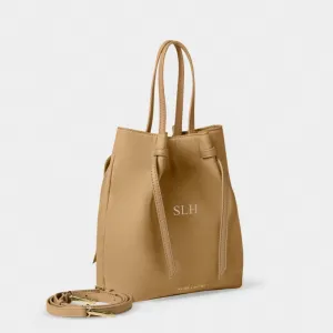 Katie Loxton Celina Suedette Bucket Bag in Camel