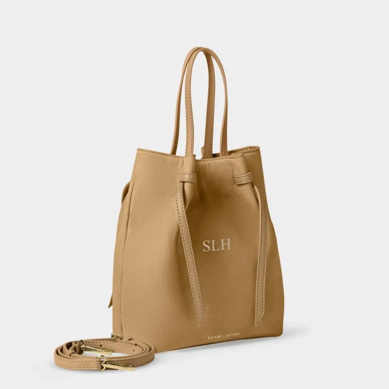Katie Loxton Celina Suedette Bucket Bag in Camel