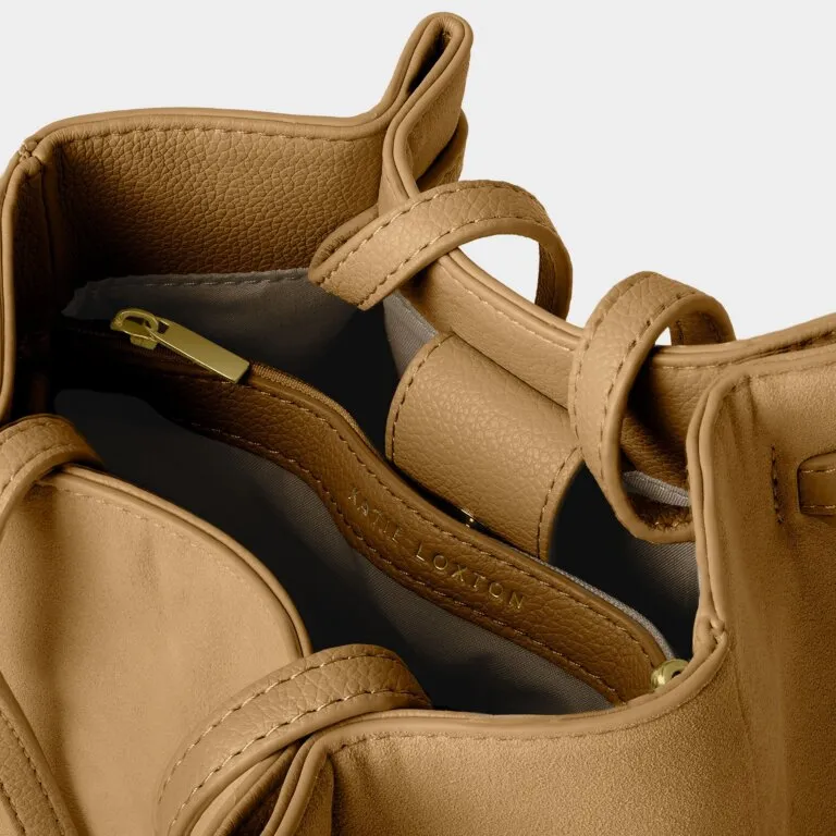 Katie Loxton Celina Suedette Bucket Bag in Camel
