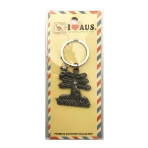 Key Ring Pewter Pointing Road Sign 360