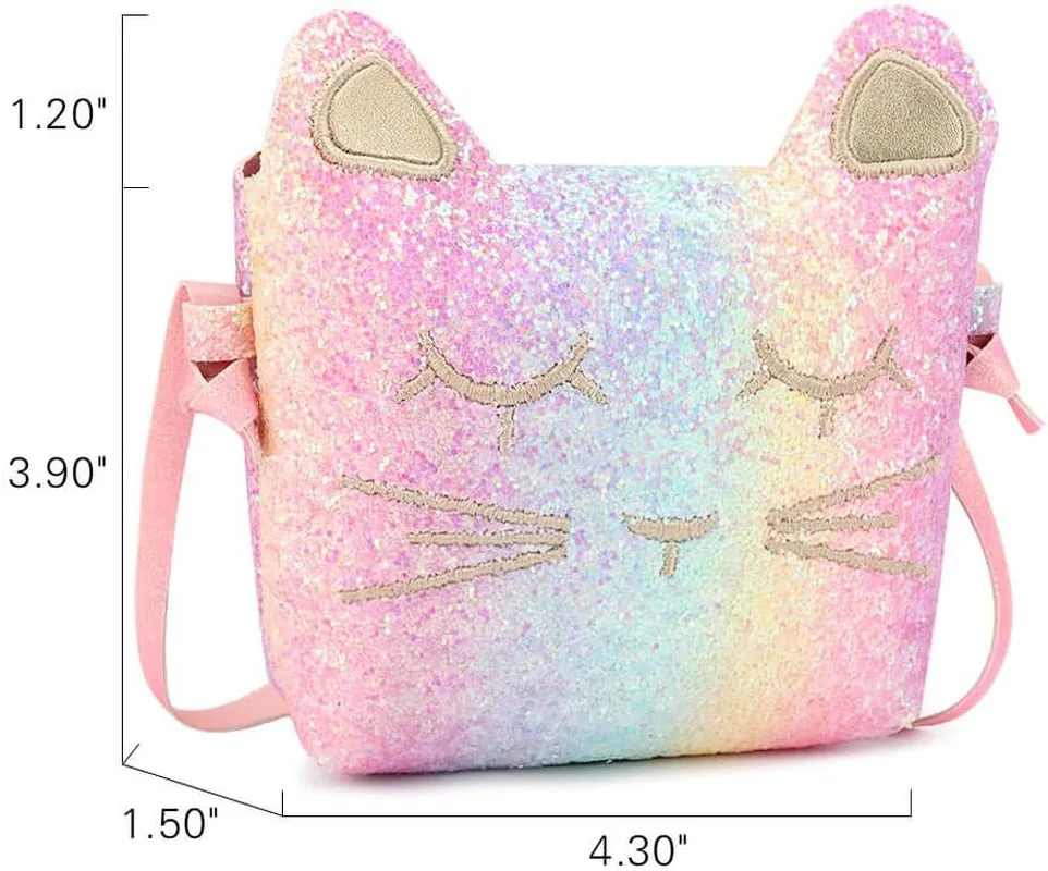 Kids Cat Purse Crossbody Bag for Little Girls