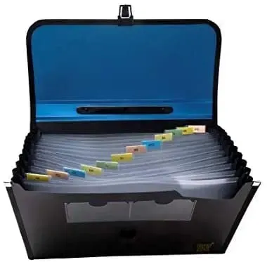 KIYA Presents Expanding Bag No-900 Plastic File Folder F/C Expanding Bag with Handle Multi Colours
