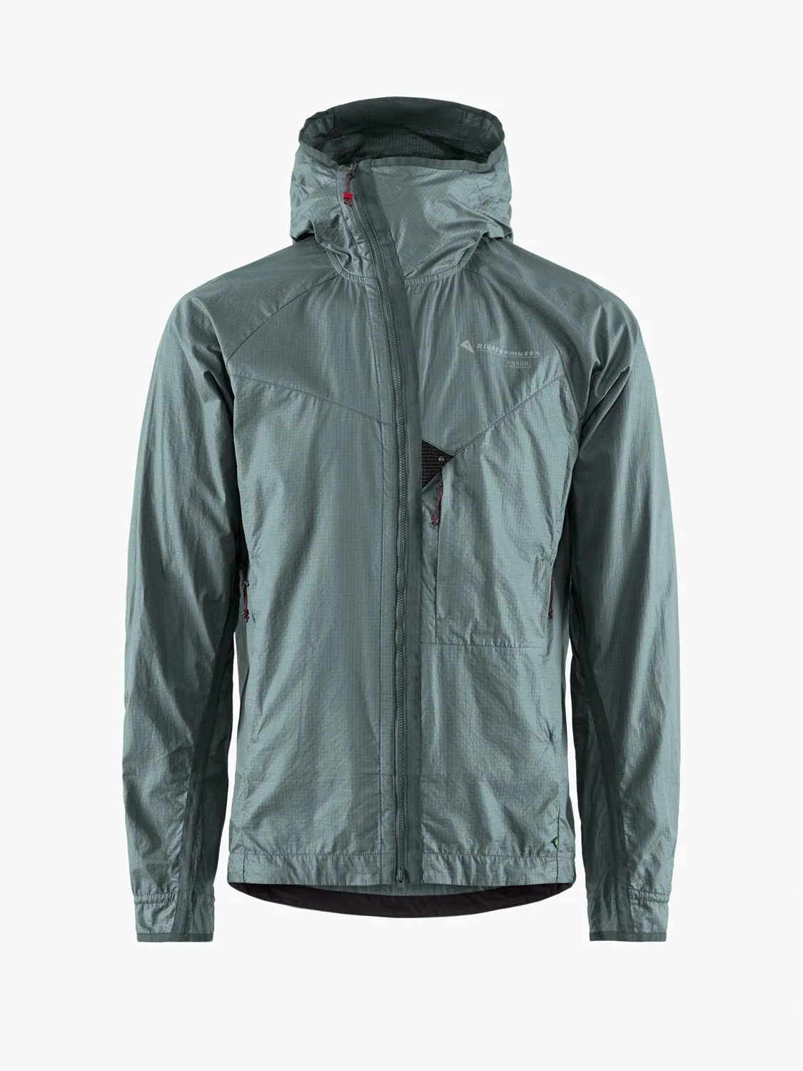 Klättermusen: Men's Ansur Hooded Wind Jacket - Stone Blue