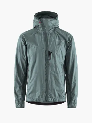 Klättermusen: Men's Ansur Hooded Wind Jacket - Stone Blue