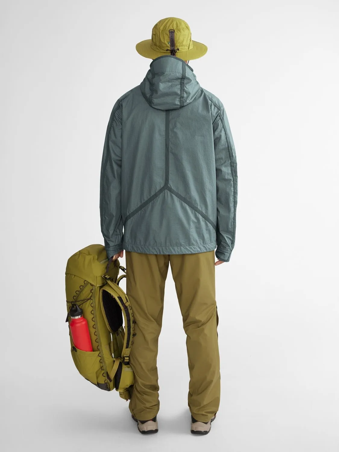 Klättermusen: Men's Ansur Hooded Wind Jacket - Stone Blue
