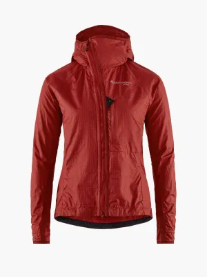 Klättermusen: Women's Ansur Hooded Wind Jacket - Rose Red
