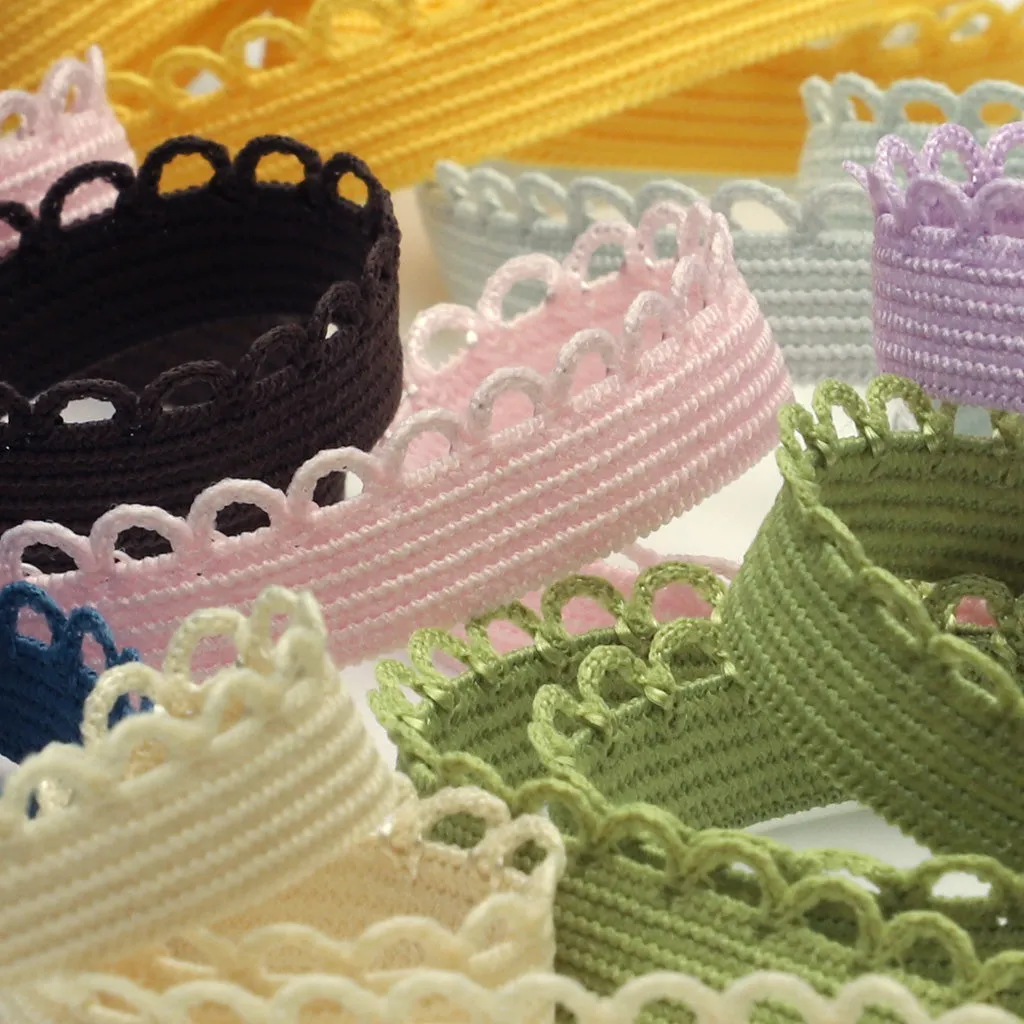 Knit Picot Stretch Tape #109 Acid Blue