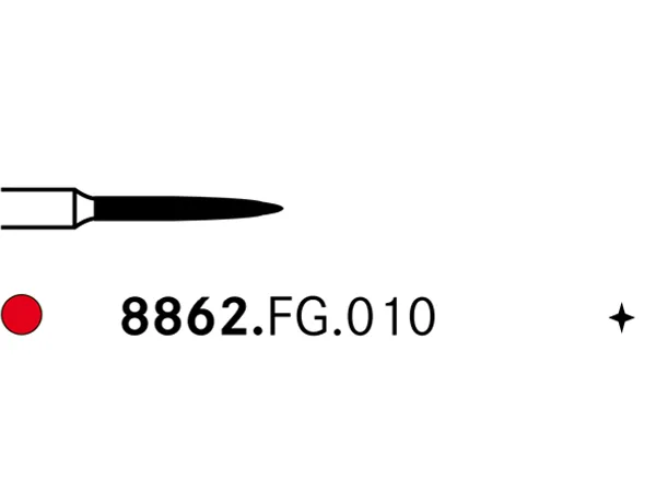 Komet® 8862 Feather Edge Diamond Preparation Bur
