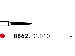 Komet® 8862 Feather Edge Diamond Preparation Bur